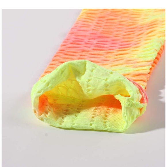 Neon Tie Dye 2 Piece Set w/ jacket & leggings NEW - Picture 4 of 6